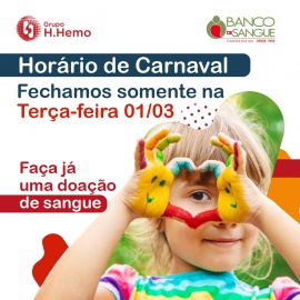 Antes da folia, doe sangue!